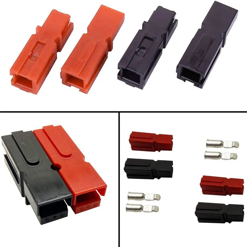 A09E-10 Pair 30A 600V Power Connectors Replacement With Insulation Cover For Anderson Powerpole Interlocking Plug Terminals