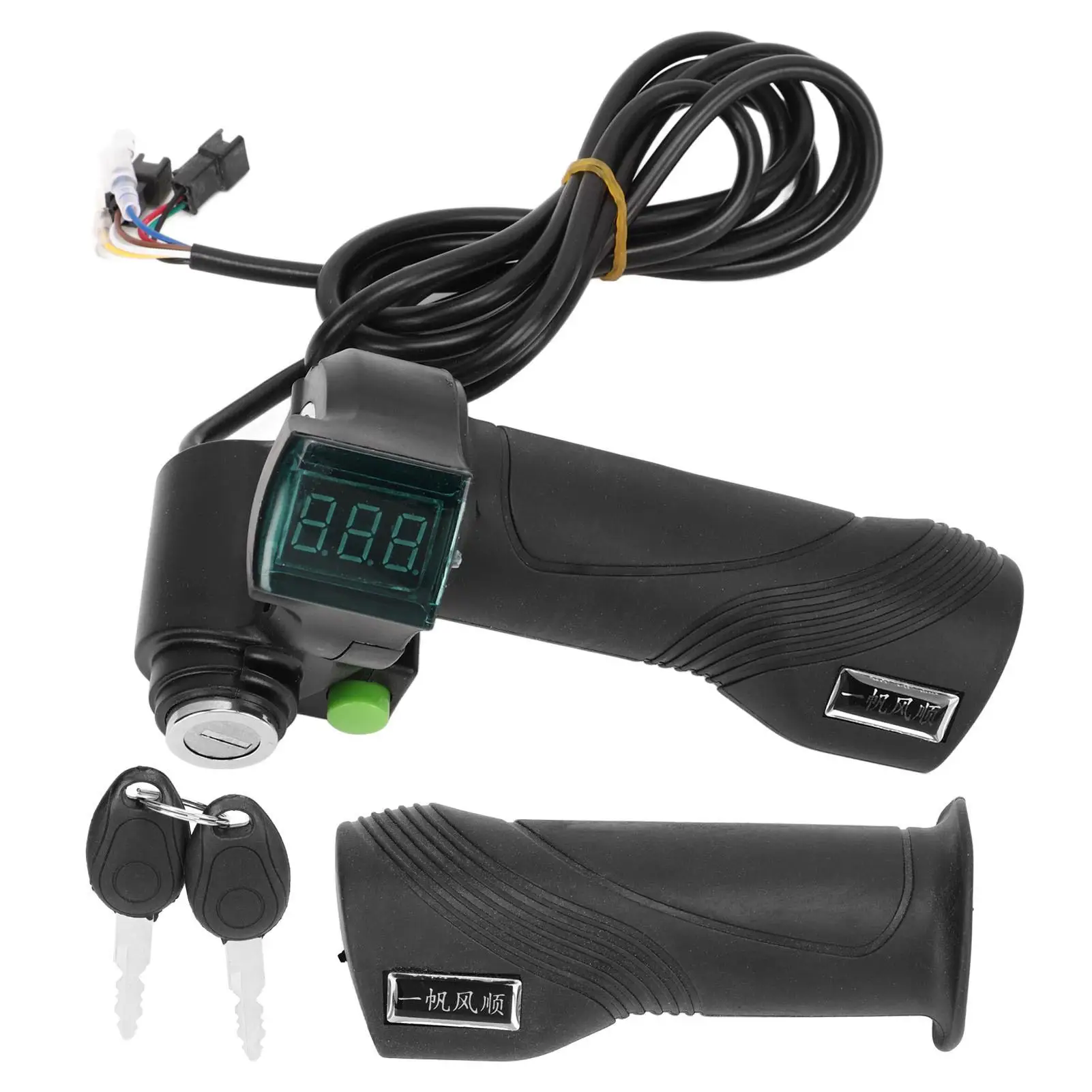 

1 Pair Electric Bike Throttle Handlebar 12V-99V E-Bike Grip Accelerator Spare Parts for Electric