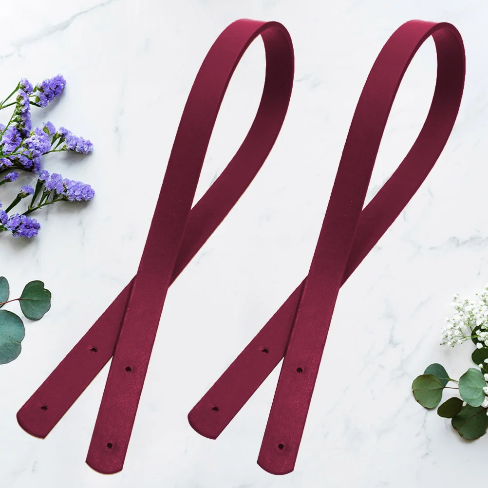 

2Pcs 60cm Long Premium PU Tote Bag Strap Rivet Style Replacement Handle Belt Classic Chic DIY Bag Accessory