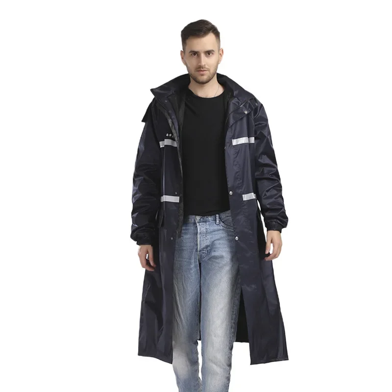 tHICKENED SPRING YARN-WOVEN ONE-PIECE LONG COAT WITH THE HEAD MOVING OUTDOOR FISHING MEN AND WOMEN ALL-IN-ONE LONG COAT