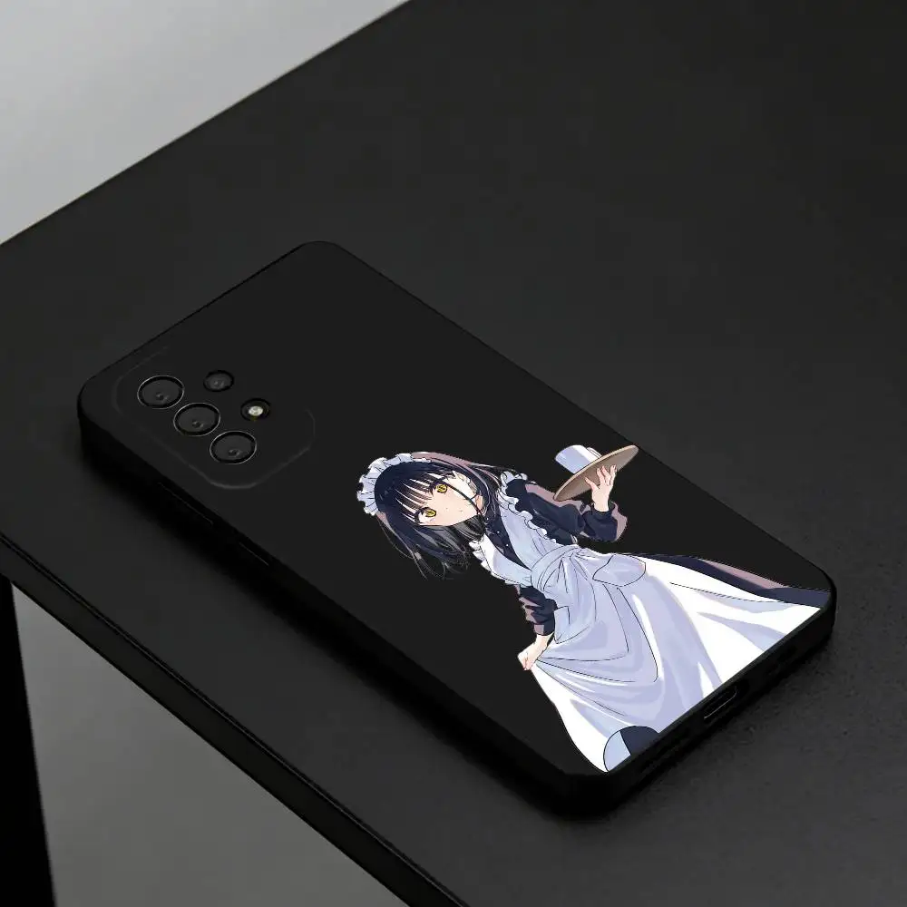 Funda de teléfono Tonari no Neko to Koi Shirazu Nekozane Mugi para Samsung S26,S25,S24,S23,S22,Plus, carcasa negra