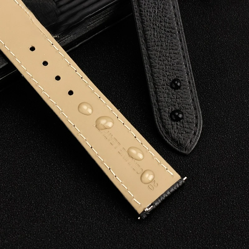 16 17 19 20 22 23 25 مللي متر ل كارتييه تانك لندن جلد طبيعي حزام ساعة اليد الإفراج السريع حزام الساعات للطي دبوس مشبك الرجال النساء