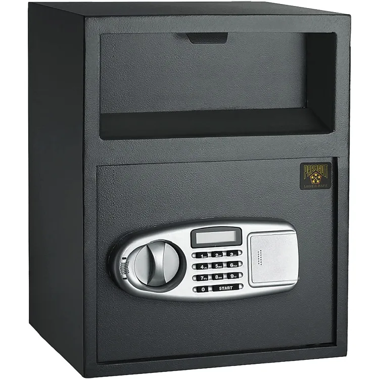 Electronic Safe Deposit Box - Drop Safe with Digital Keypad and 2 Manual Override Keys for Business Cash Drops