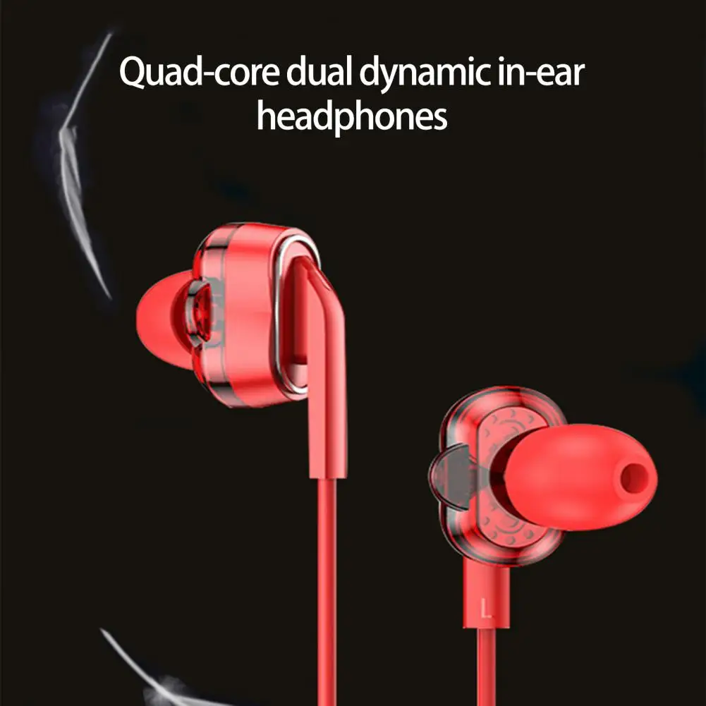 Durable Stable Transmission Subwoofer with Microphone 3 5mm In ear Wire Control Earphone Wired Earphone Music Player