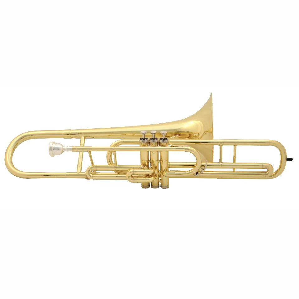 Factory Manufacture Production Yellow Brass C Tone Short Trombone