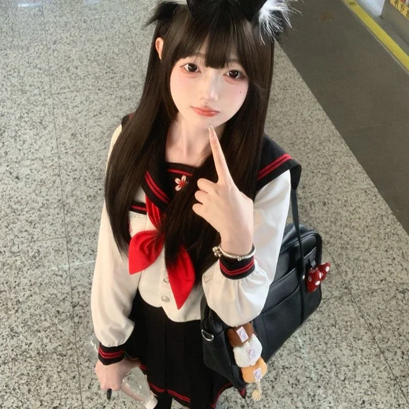 Japanische Koreanische Schule Kostüm Anzug Kostüm Hot Girl Sexy Tragen College Stil Frühling Herbst Uniform Set Mädchen Mode Set