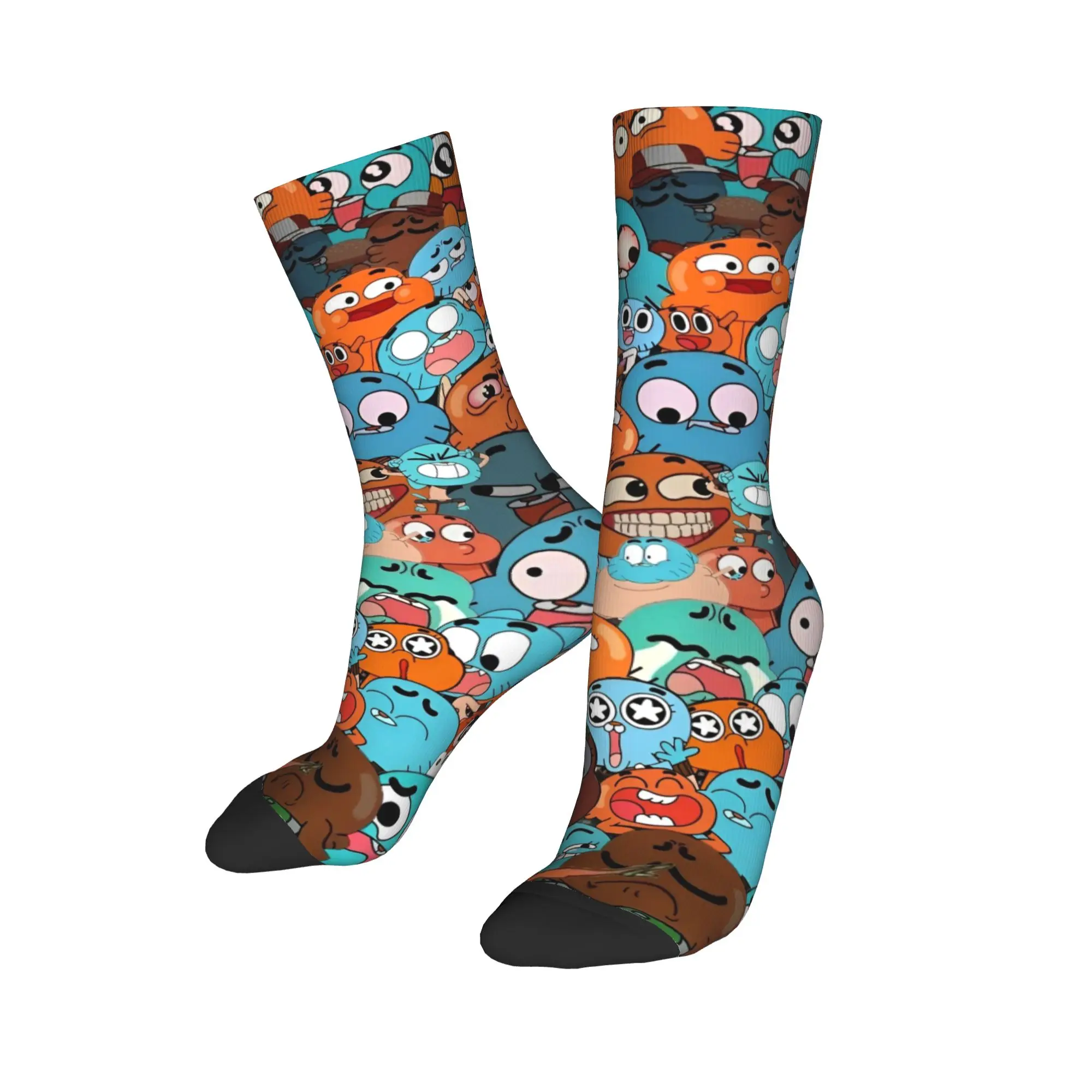 

Забавные мужские носки Happy, повседневные носки Gumballs, полиэстер, женские носки для скейтборда с героями мультфильмов, весна-лето, осень-зима