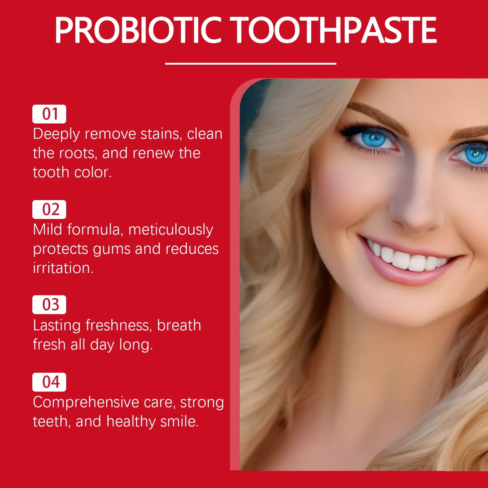 Sp-8 Probiotic Toothpaste Brightening Mint Fresh Breath Deep Cleaning Remove Plaque Stains Oral Hygiene Teeth Whiten Toothpaste