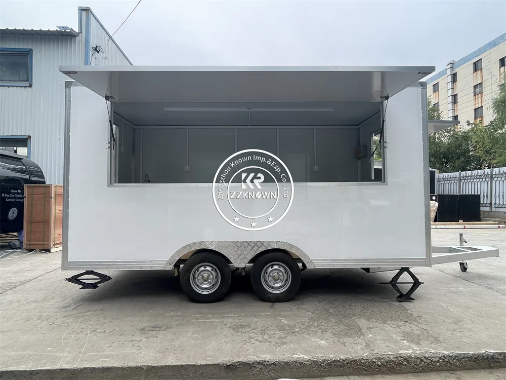 Ice Cream Fast Food Cart For Sale Concession Deep Fryer Food Trailer Fast Food Truck Boba Milk Tea Selling Cart