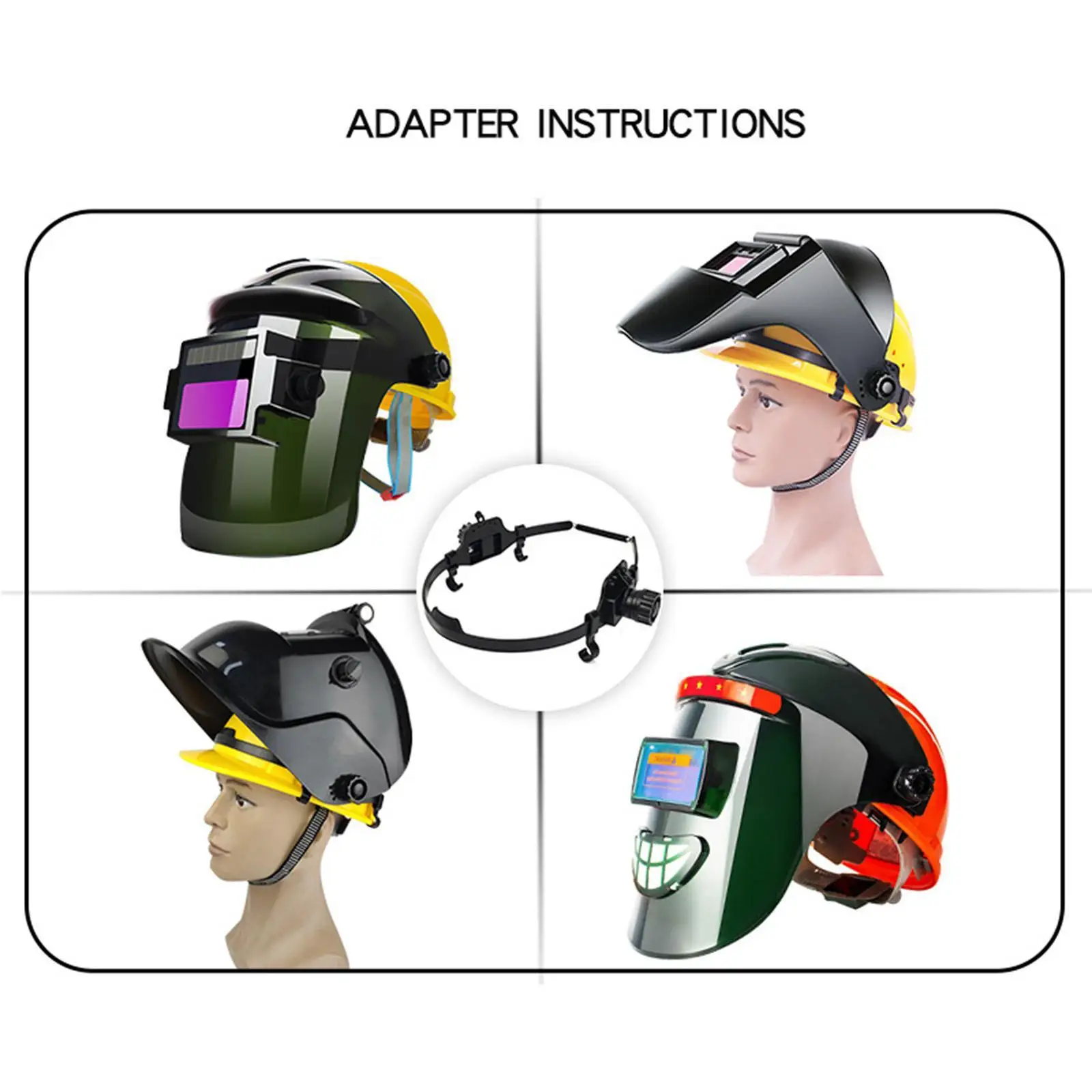 Hard Hat Adapter Professional Welding Mask Mount System for Automatic Welder Helmet Accessories