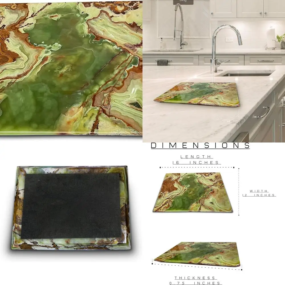 

Экологичная разделочная доска двойного назначения: сырная/коробная поверхность премиум-класса с противоскользящим основанием, краями ручной работы, 12x16