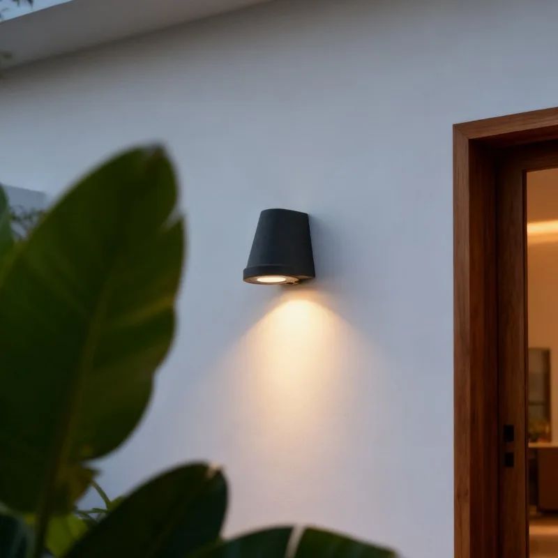 Creative Micro Cement Outdoor Waterproof Wall Lamp for Hotel Courtyard Balcony Shop Entrance Lighting