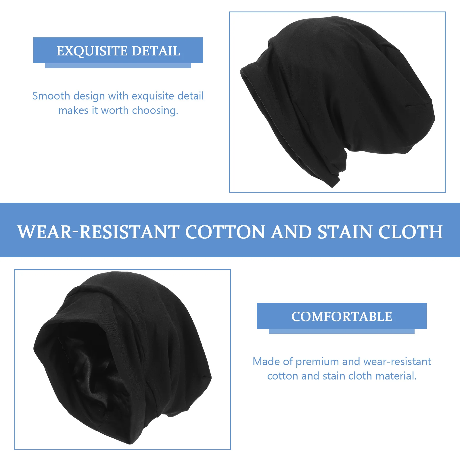 

Elastic Comfortable Bonnet Supple Cotton Sleeping Hat for Women Hair Care Lightweight Wear-Resistant Sleeping Hat