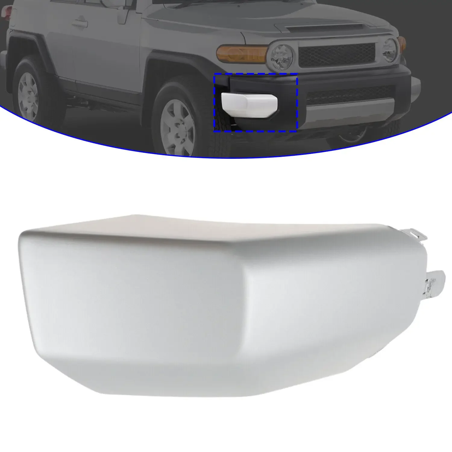 Reemplazo para Toyota FJ Cruiser 2007-2014, parachoques delantero, almohadilla de tapa de extremo de esquina 52423-35020 52422-35030 52422-35060