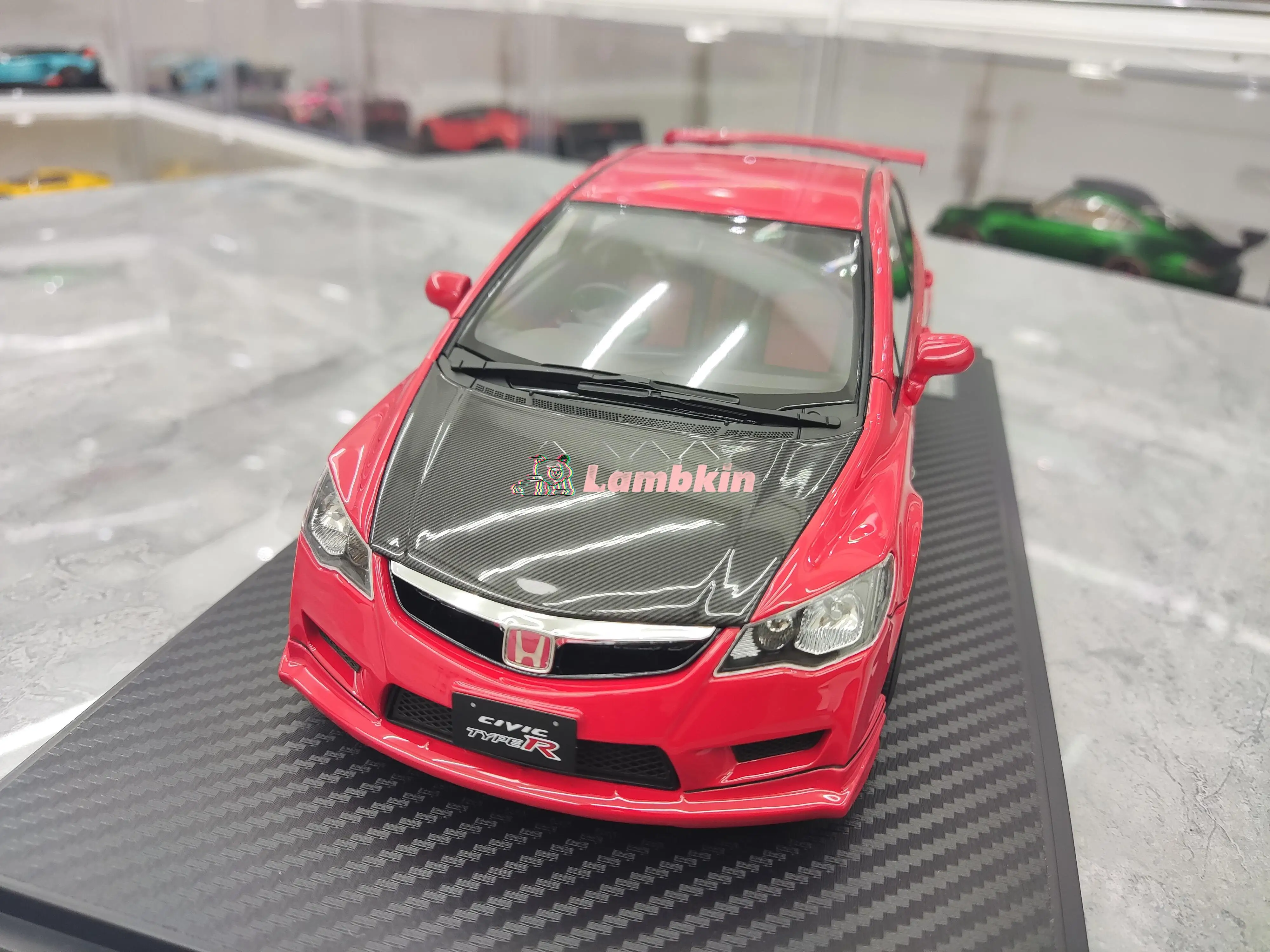 IG 1/18 For Honda CIVIC FD2 TYPE R Simulation Resin Car Model Collectible Ornament