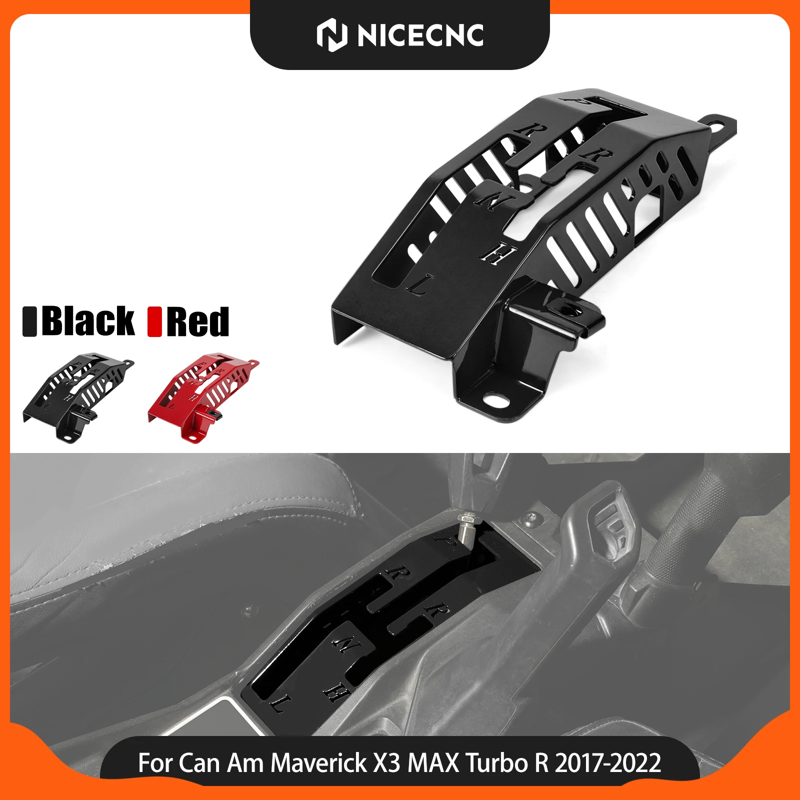 NICECNC Gated Metal Quick Shifter Knob Gate For Can Am Maverick X3 MAX Turbo R 2017-2022 Q235 Metal UTV Accessories 707900644
