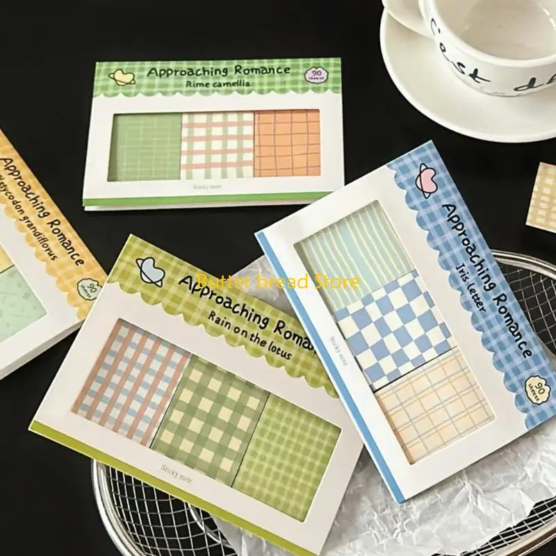 W89C Colorful Note Notepads With Lines Writing Pad Adhesive Paper Multipurpose Note Book for School Office Reminders view 3