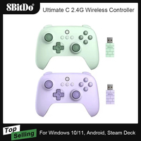 AKNES 8BitDo Ultimate C Wireless 2.4G Gaming Controller Gamepad Joystick for PC Windows 10 11 Steam Deck Raspberry Pi Android