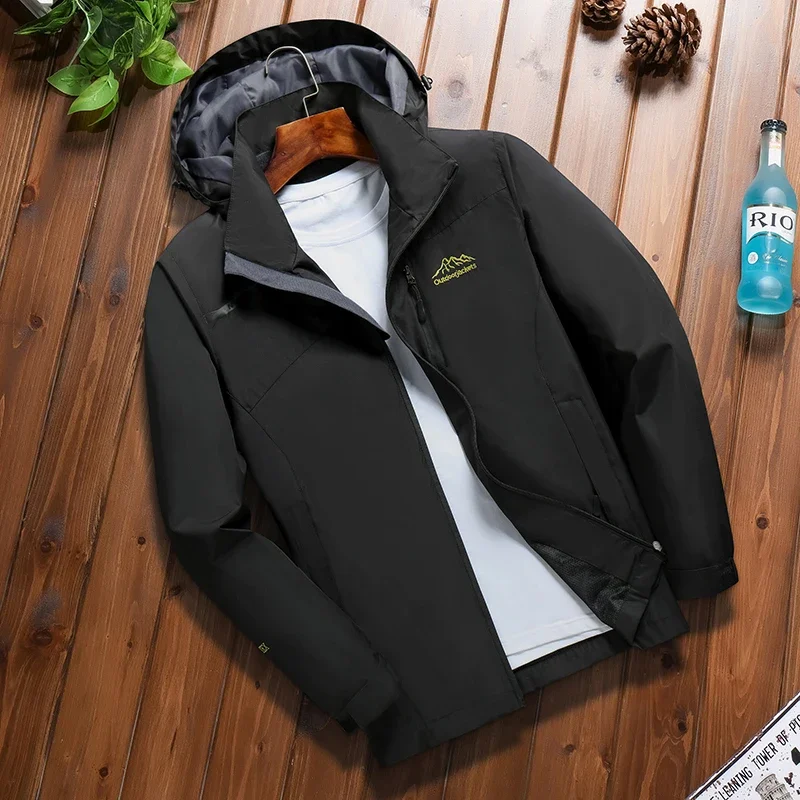 

Spring/Autumn Men's Jacket Brand Men's Clothing Mountain Peak Print Men's Coat Windproof Waterproof Mountaineering windbreaker