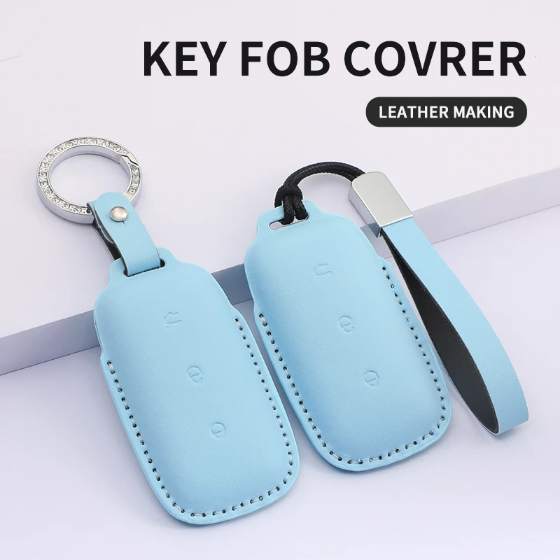 

3 Buttons Car Key Case Cover Shell Fob for Geely Galaxy L7 2023-2025 L6 MAX 1.5T Plus AIR PRO PU Car Remote Keychain Accessories