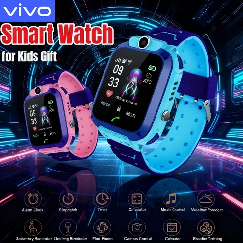 Imagen 1 del producto VIVO niños reloj inteligente SOS antipérdida GPS ubicación cámara tarjeta Sim llamada impermeable reloj inteligente para Android Ios niños regalo 2025 nuevo
