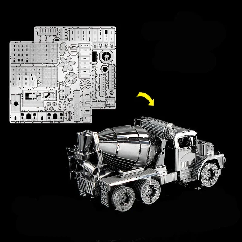 mixer truck 3D Metal Puzzle model kits DIY Laser Cut Puzzles Jigsaw Toy For Children