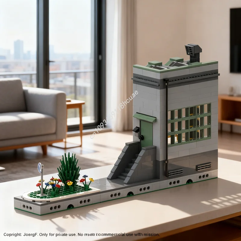 

456 деталей MOC Модульный городской логистический центр, модель грузового комплекса, строительные блоки, архитектурная конструкторская модель, идея для подарка на Рождество, игрушка, кирпичики