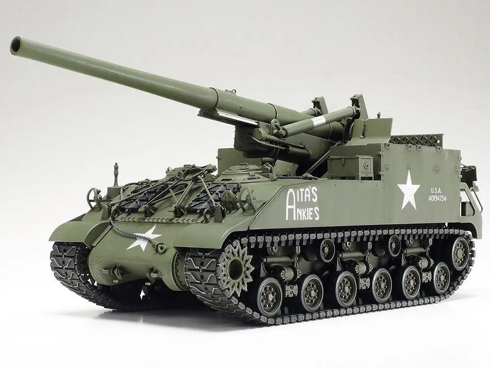 Tamiya-Kit de modelo a escala 35351 1/35, pistola autopropulsada con piezas de PE, EE. UU. M40, 155mm