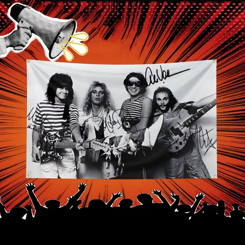 van halen band Inspired Rock Music Flag 3x5 FT Polyester Banner For Bedroom Wall Decor Music Fans Gift