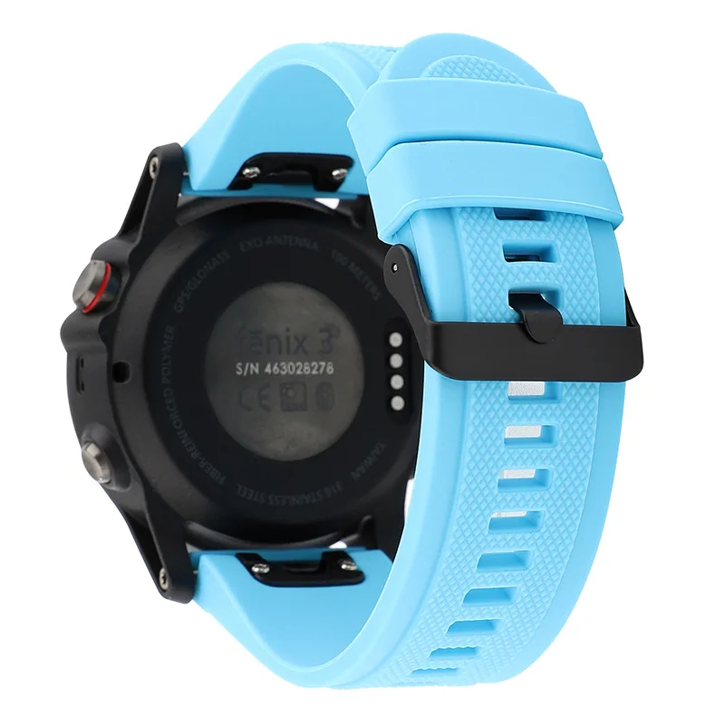 20 22 26 mm Silicone Strap For Garmin Fenix 7X 6X 5X 7S 6S 5S Pro 7 6 5 Plus 3HR 945 Epix Gen 2 Enduro Instinct 1 2X Watch Band