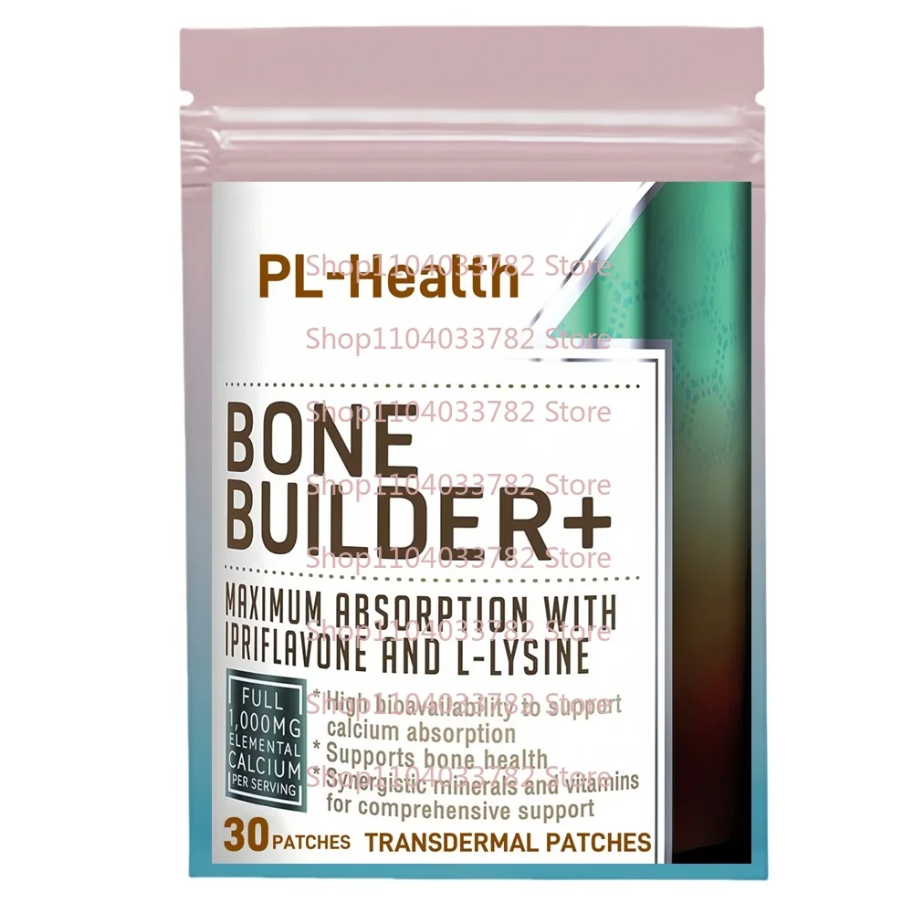 

30 Patches Bone Builder Calcium Transdermal Patches with Hydroxyapatite/Citrate for Optimum Bone Health and Bone Strength