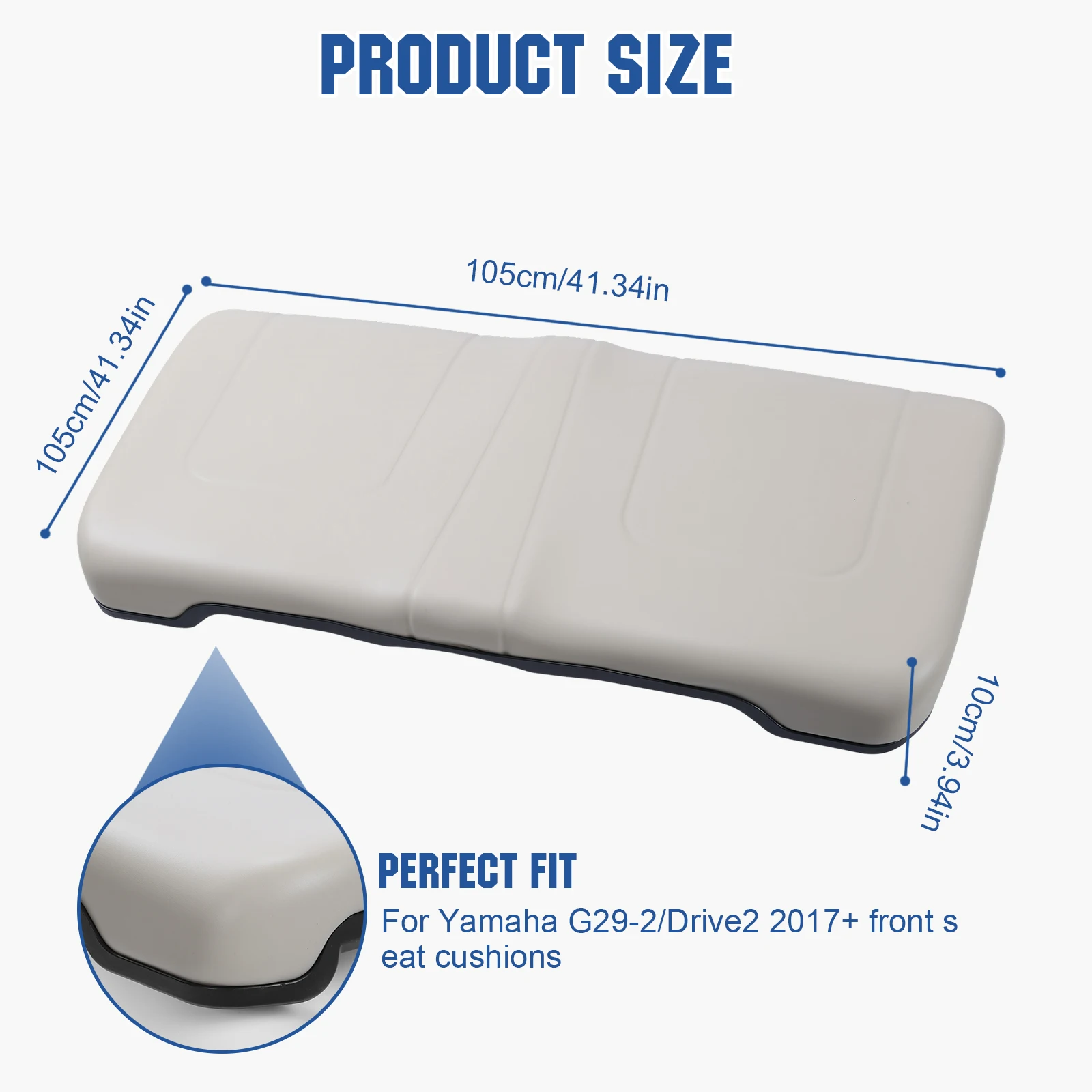 

Подушка для переднего стандартного сиденья гольф-кара, комфортная сменная подушка-накладка для сиденья, подходит для моделей Yamaha G29-2/Drive2 2017+