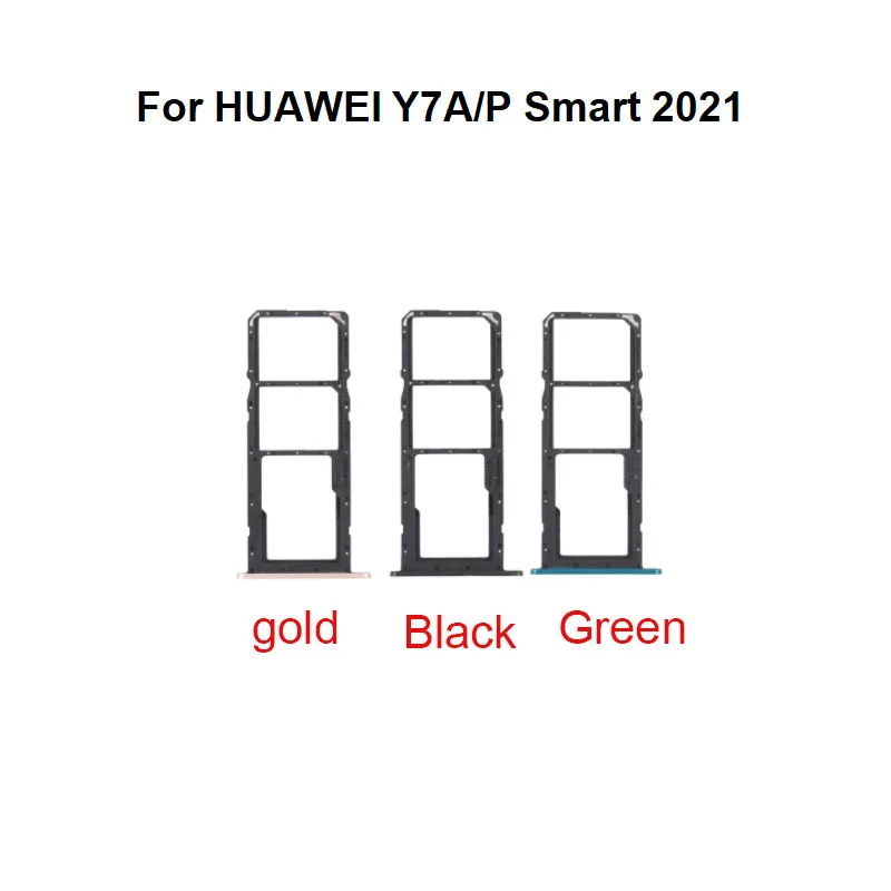 New For Huawei P Smart 2021 Y7A Y9S Y6S Sim Card Tray Slot Holder Socket Adapter Connector Repair Parts Replacement