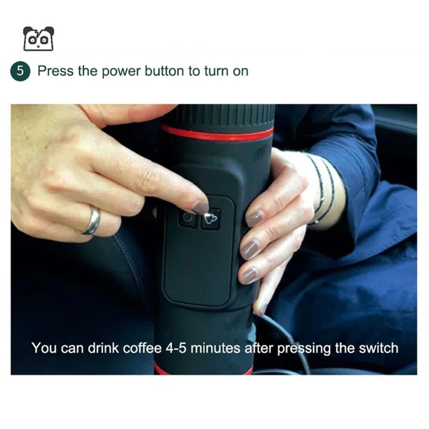 Houselin Portable Mini Espresso Machine, 12V/24V Car Coffee Maker with Self-Heating,  Compatible For NS Pods & Ground Coffee