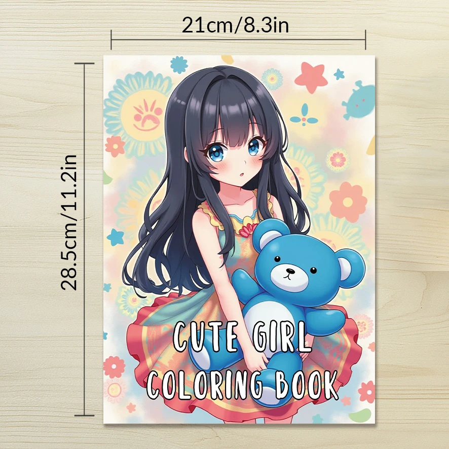 Libro da colorare - 8,3 x 11,2 pollici 32 pagine di libro da colorare per persone carine e vivace - regalo ideale per la famiglia o gli amici