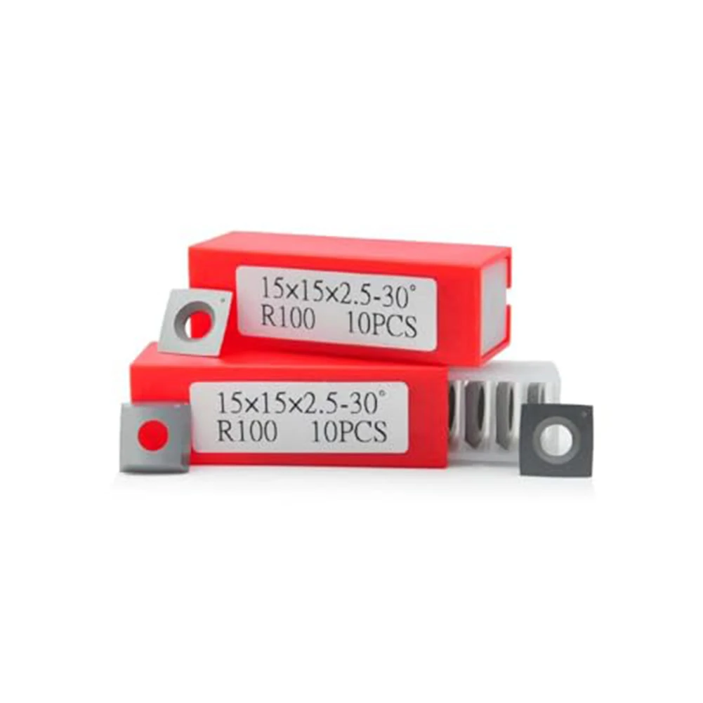 

20pcs 15mm Square Carbide Inserts 15x15x2.5-30° For R100 Turning Tool Ci1-R4 Repalcement Cutter For DIY Wood Lathe Turning