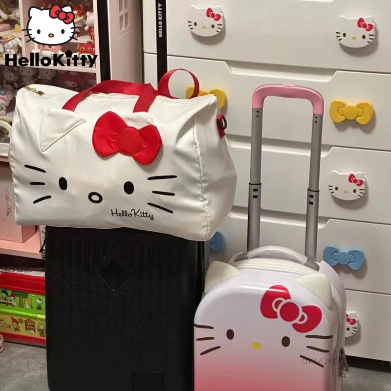 

Sanrio Hello Kitty New Bags Women Fashion Handbags Short Distance Travel Bag Fitness Lightweight Totes Cute Luggage Storage Bag