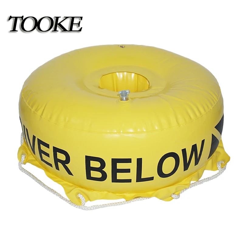 Scuba Diving Surface Marker Buoy Free Diving Inflatable Flag-N-Float Buoy Dive Below Waterproof Survival Free Diving Buoy