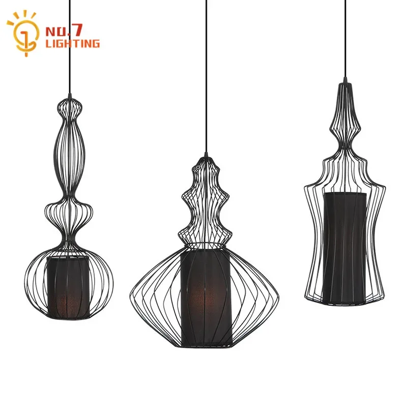 Designer Retro Industrial Iron Art Pendant Lights Individual Loft Decorative Hanging Lamp Bedroom Living/Dining Room Bar Hall