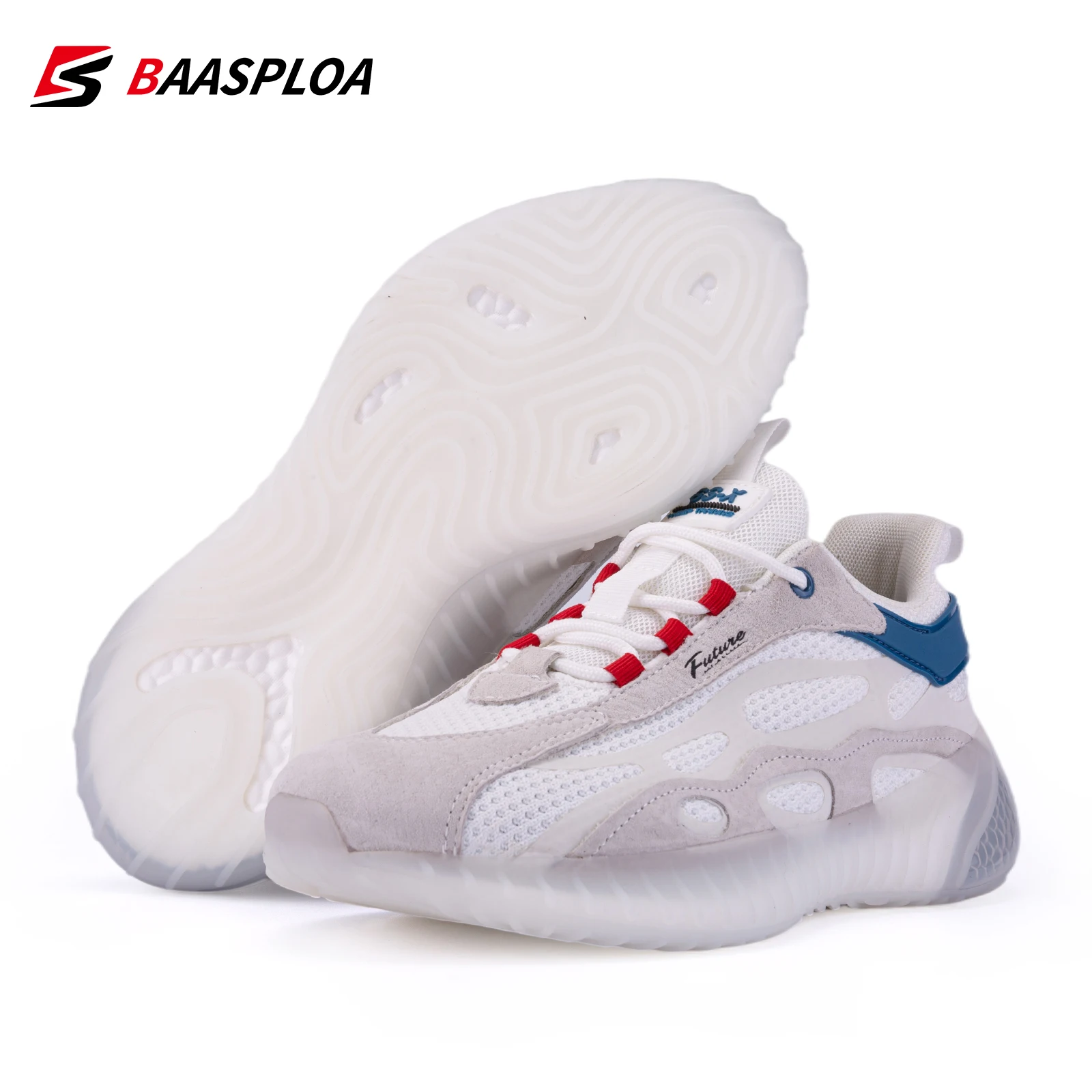 Baasploa 2023 New Men\'s Fashion Sneaker Comfortable Mesh Walking Shoes Breathable Sneaker Sport Zapatos De Hombre