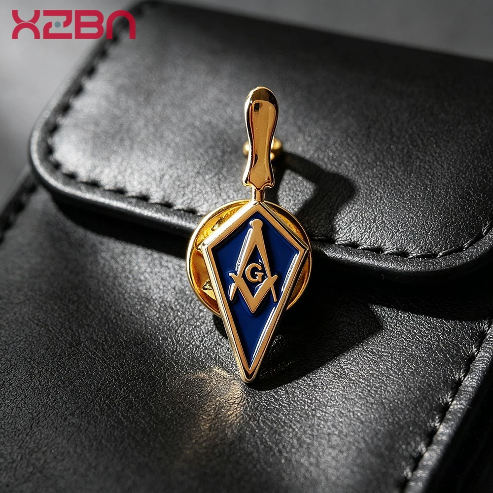 Masonic Lapel Pins Freemason Badge Mason Freemason 3D Miniature Trowel Metal Material Exquisite Souvenirs Gifts
