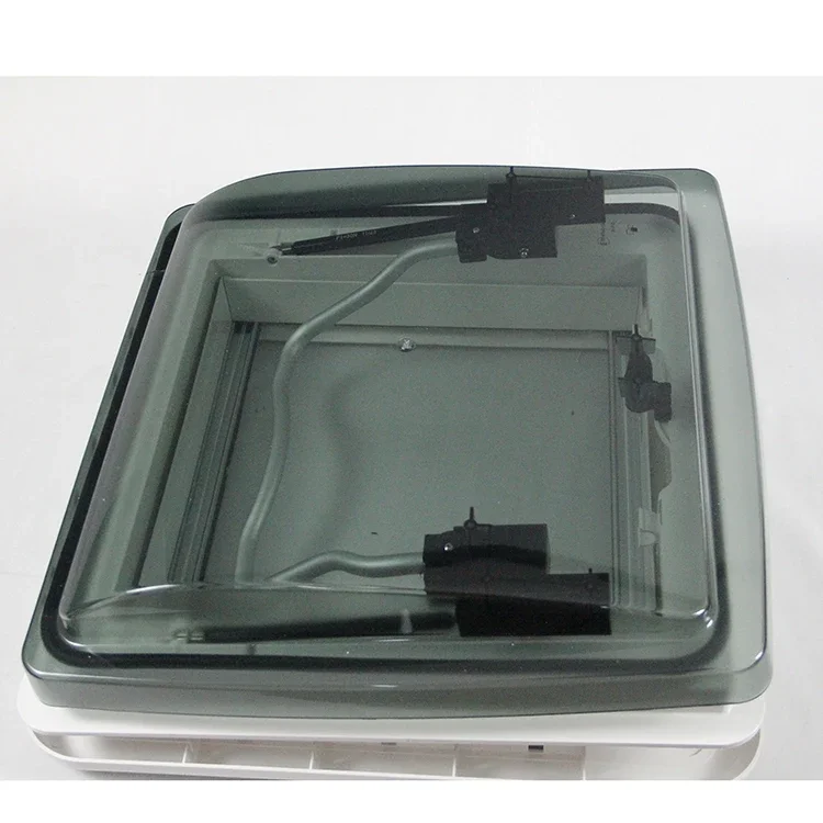 Rv Ventilation Window 400x400 mm ASA Frame with Acrylic Dome Caravan Skylight with LED Light