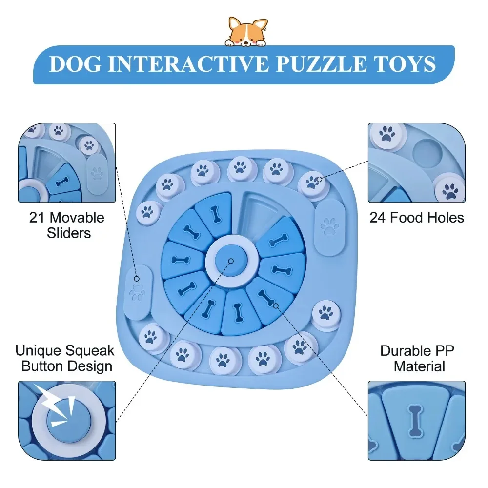 Dog Puzzle Toys Puppy Toys Dog Food Treat Puzzle Toys Slow Feeder Toys Interactive Dog Toys for IQ Training Mental Enrichment