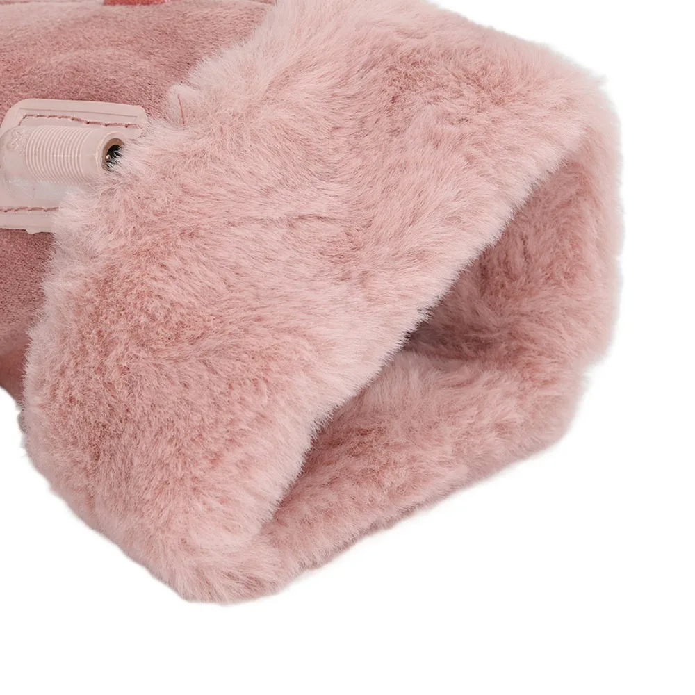 

1 pair Full Finger Electric Heating Gloves Pink Large Heating Area USB Heated Gloves Adjustable Heat Touch Cycling Heated Gloves