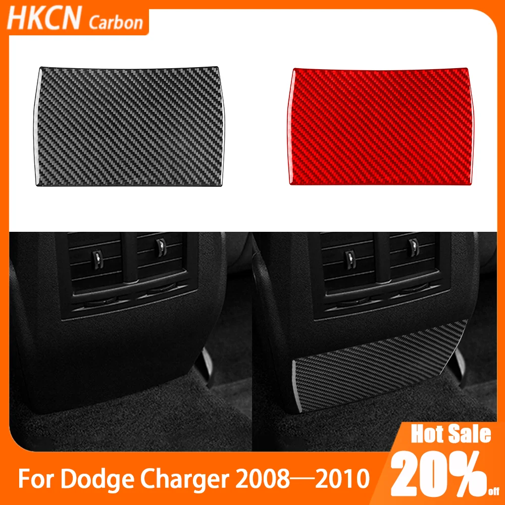 

Carbon Fiber Rear Center Console Decorative Panel Car Interior Accessories Cover Trim Sticker Decals For Dodge Charger 2008—2010
