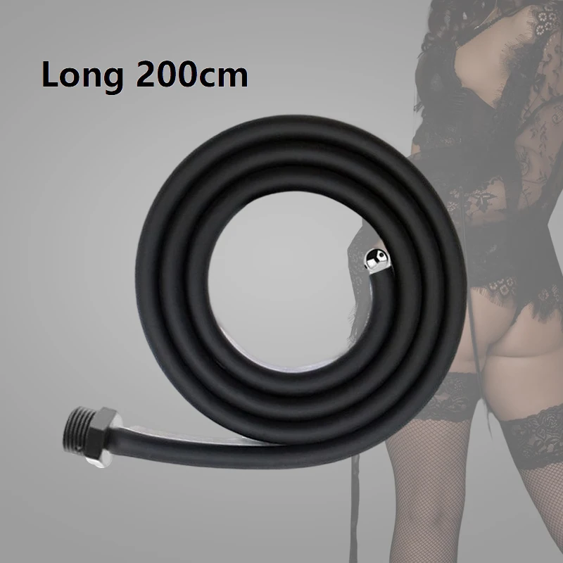 25 zu 200cm Faust Anal Gel Douche Silikon Einlauf Spritze Anal Dusche Reinigung Kopf Anal Perlen Butt Plug Düse spitze Wasserhahn Homosexuell
