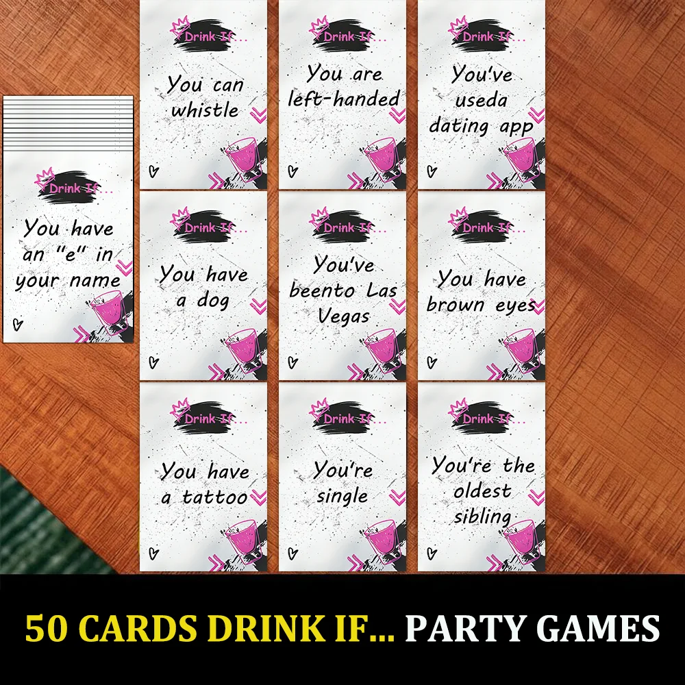 Singles Party Drinking Game Cards - Girls' Night, Cocktail Party, Dirty Drink Card Game, Bar Party, Family Party, Holiday Party