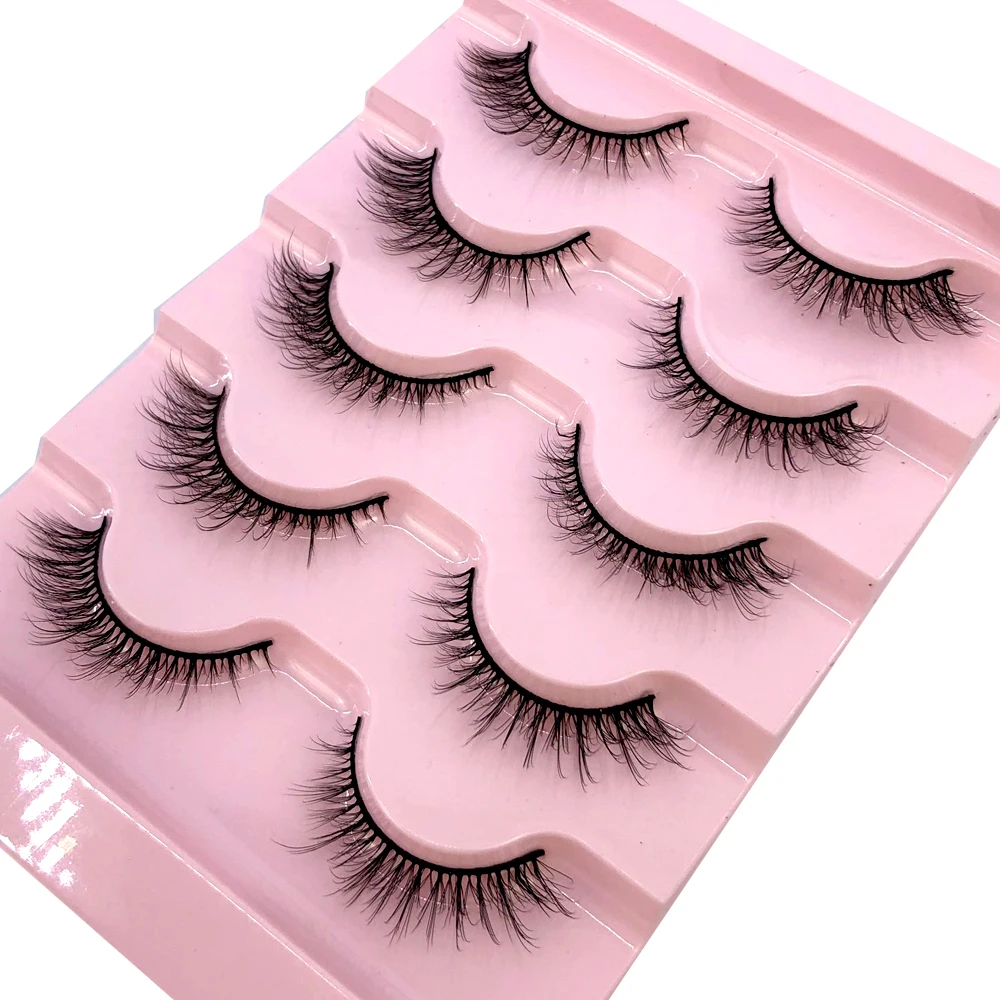 2023 Nuovo 5 paia ciglia finte naturali ciglia finte trucco lungo ciglia di visone 3d estensione ciglia ciglia di visone ciglia corte