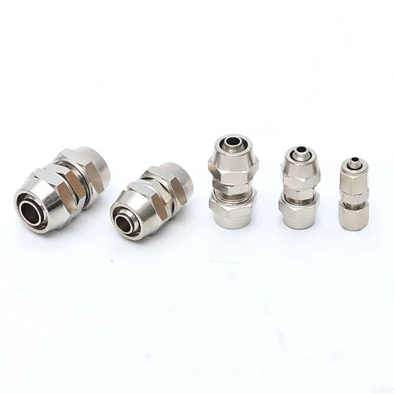 10pcs PU PG 4-6-8-10-12-14-16mm Straight Type Push in Fittings Pneumatic For Air Pipe Qucik Connector