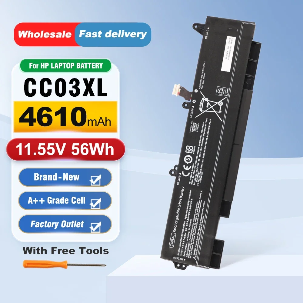 ETESBAY CC03XL Laptop Battery For HP EliteBook 830 835 840 845 G7 ZBook FIREFLY 14 G8 MT32 MT46 L78555-005 11.55V 56WH